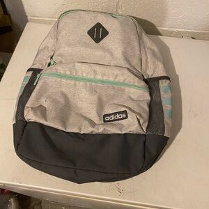 Adidas Gray and Teal Backpack